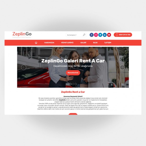 Galeri Araç Kiralama Web Sitesi V3