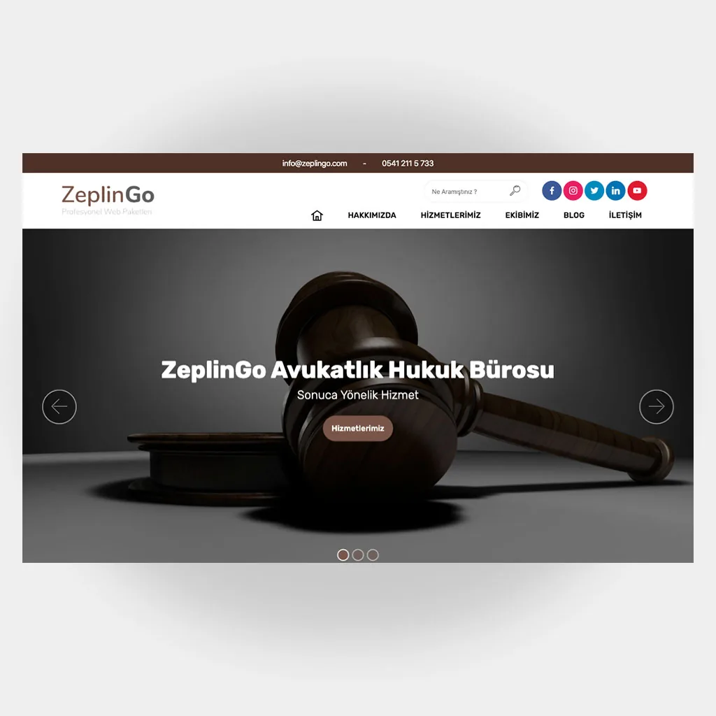 Avukat Hukuk Bürosu Web Sitesi Tasarımı