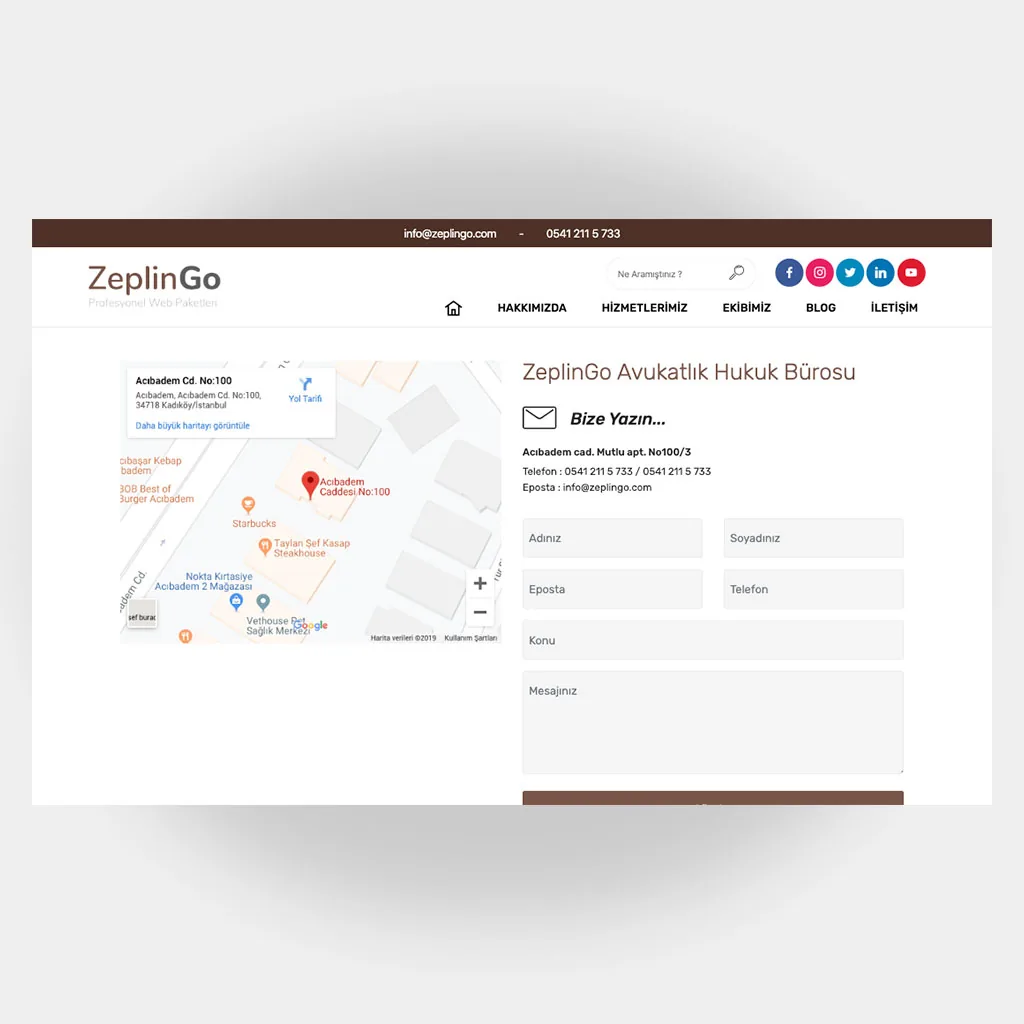 Avukat Hukuk Web Sitesi V1 ekran görüntüsü