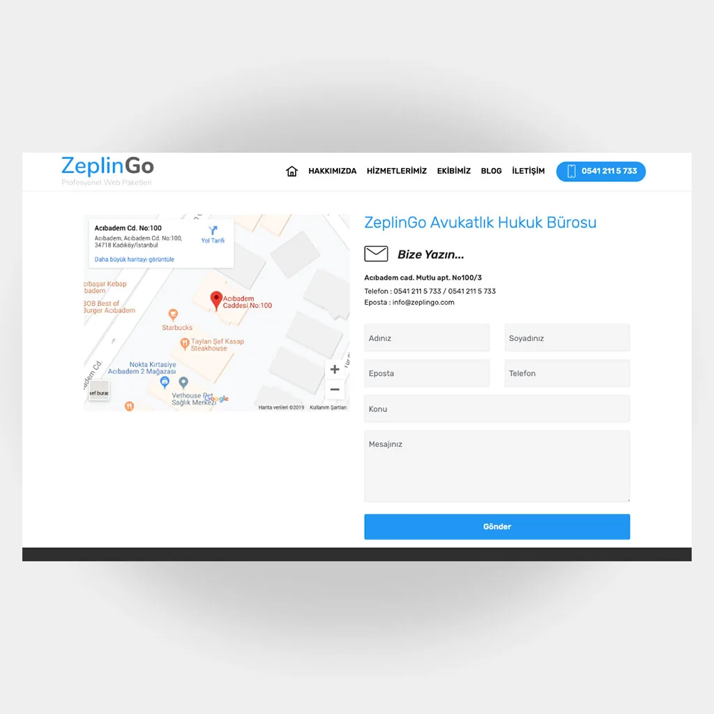 Avukat Hukuk Web Sitesi V4 ekran görüntüsü