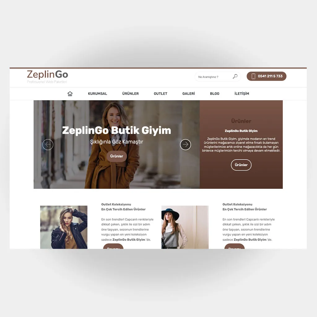 Tekstil Giyim Web Sitesi V2 ekran görüntüsü