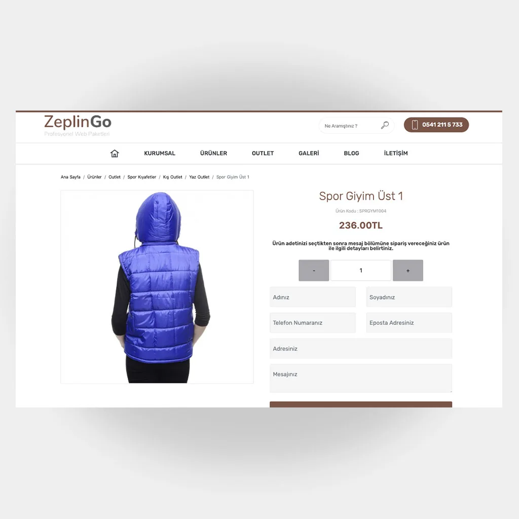 Tekstil Giyim Web Sitesi V2 ekran görüntüsü