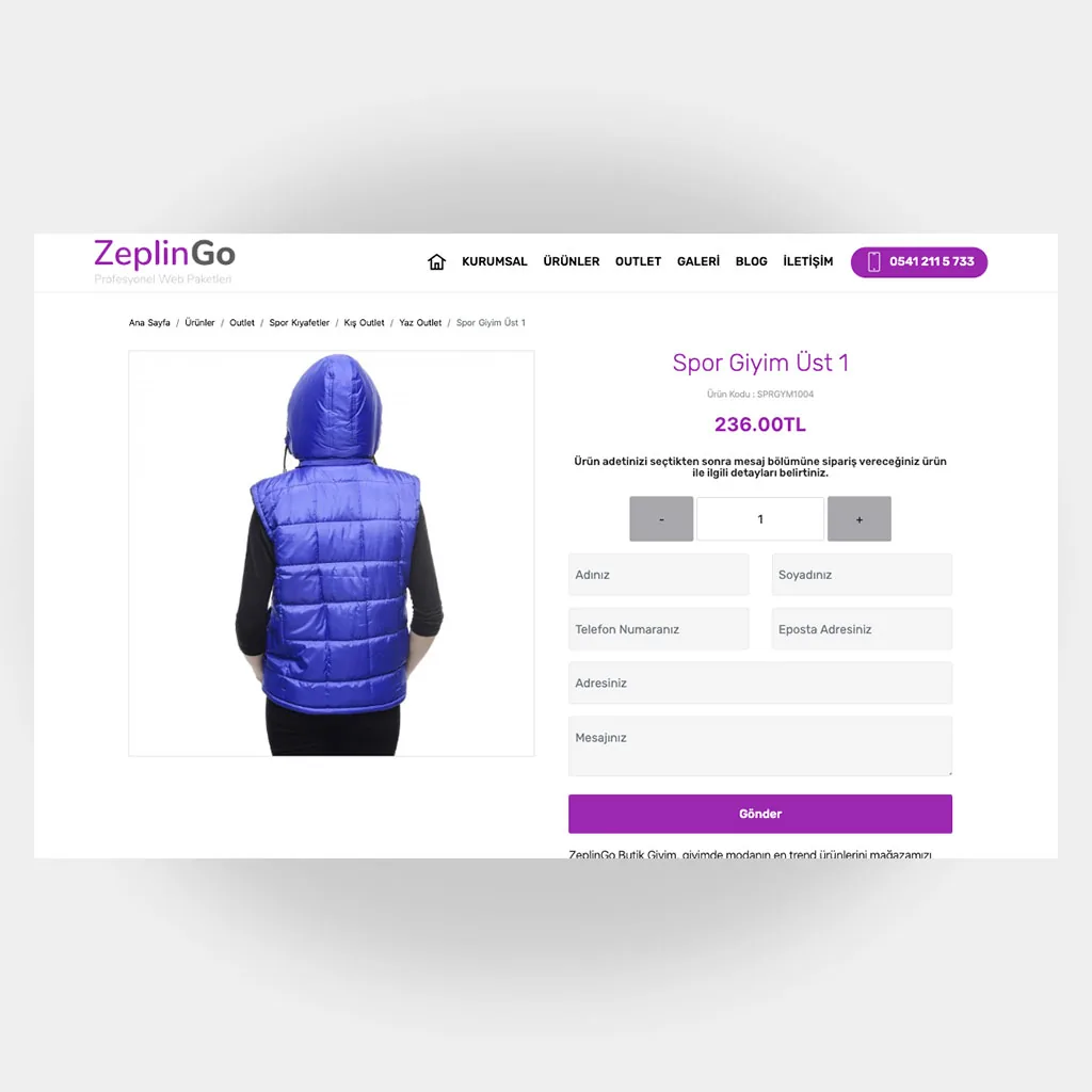 Tekstil Giyim Web Sitesi V4 ekran görüntüsü