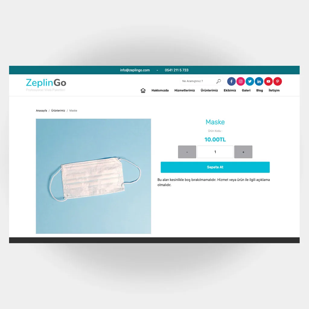 Dezenfeksiyon Web Sitesi V1 ekran görüntüsü