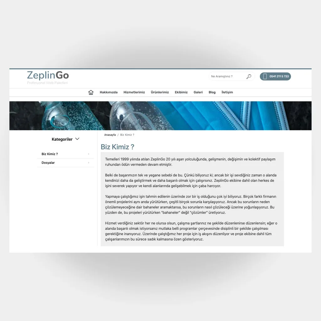 Dezenfeksiyon Web Sitesi V2 ekran görüntüsü