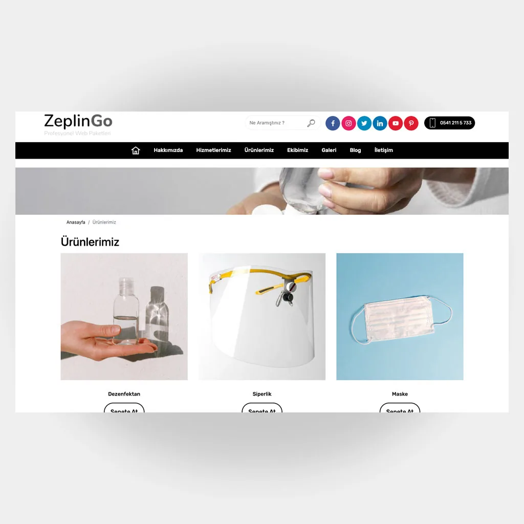 Dezenfeksiyon Web Sitesi V3 ekran görüntüsü