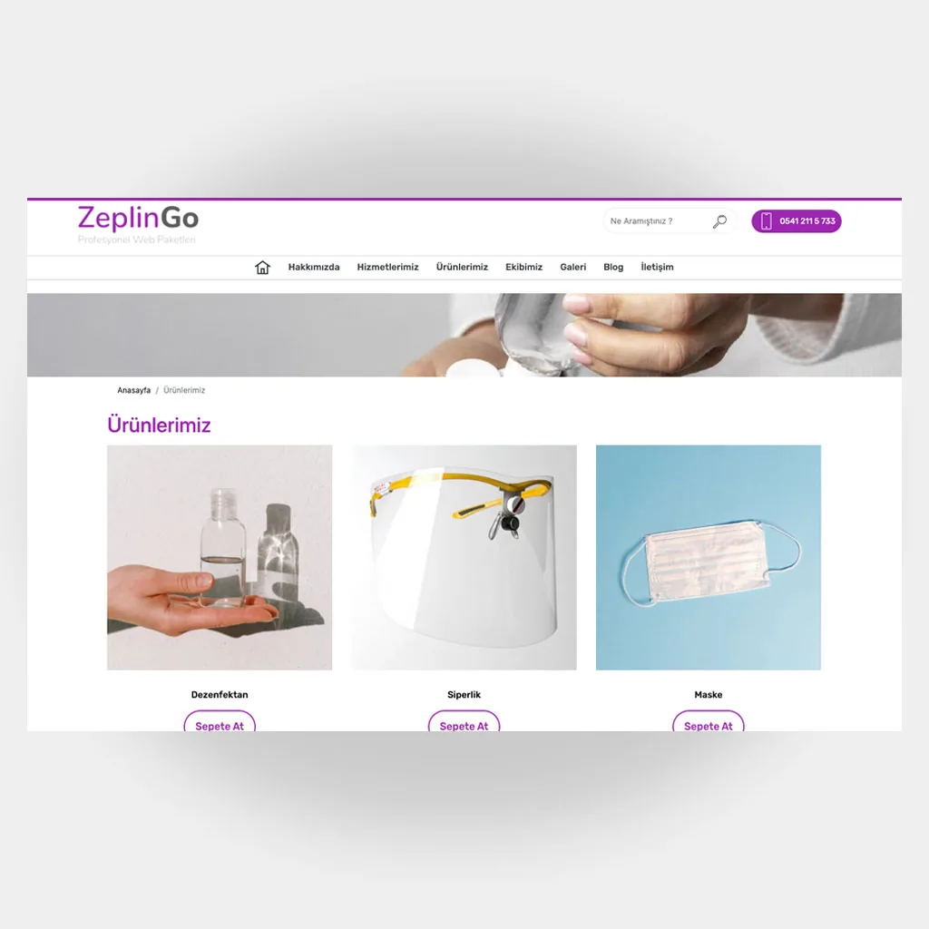 Dezenfeksiyon Web Sitesi V6 ekran görüntüsü