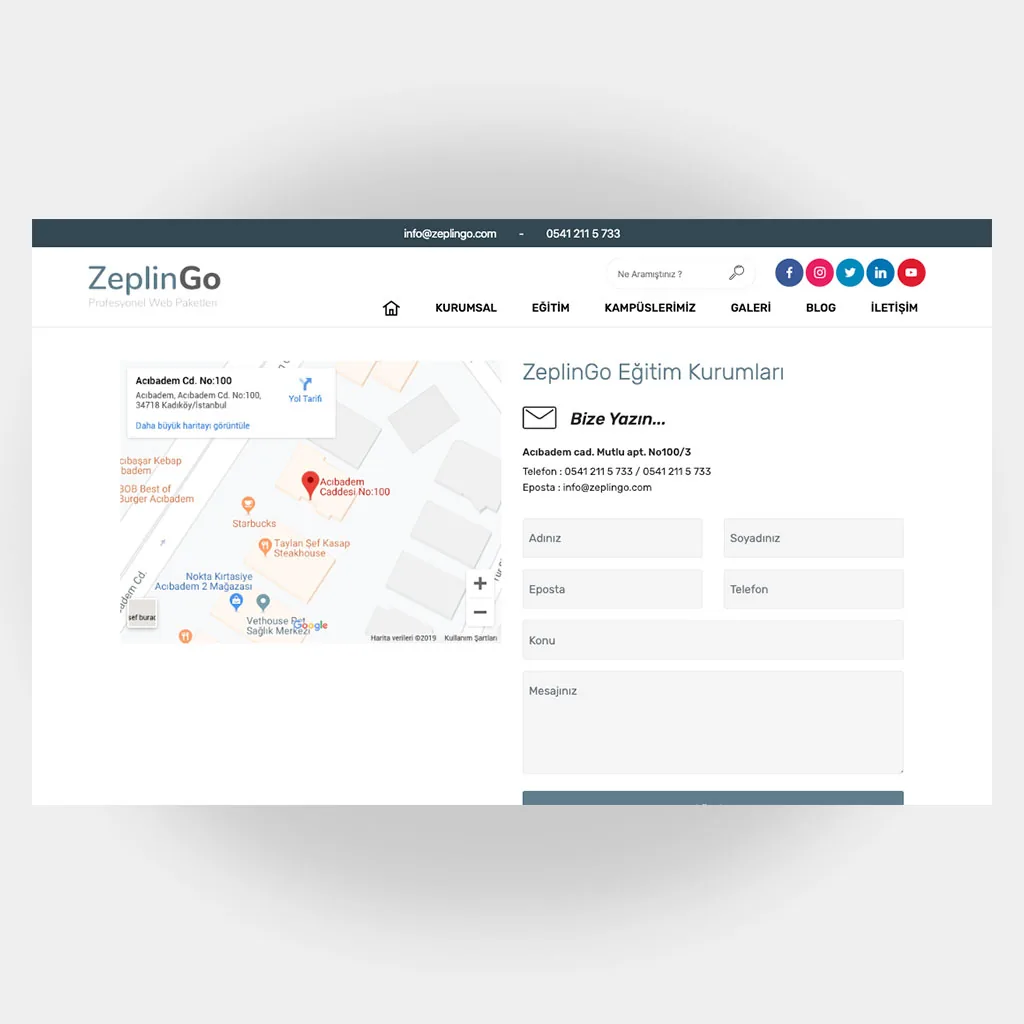 Eğitim Okul Web Sitesi V1 ekran görüntüsü