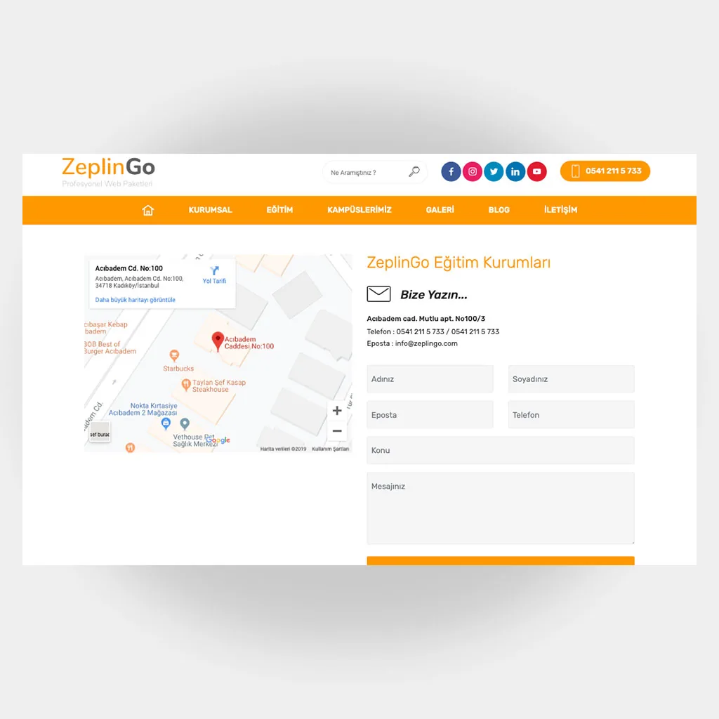 Eğitim Okul Web Sitesi V3 ekran görüntüsü