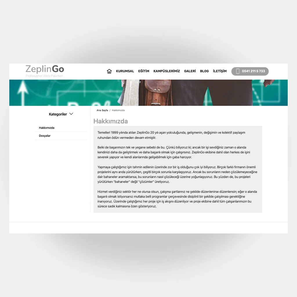 Eğitim Okul Web Sitesi V5 ekran görüntüsü