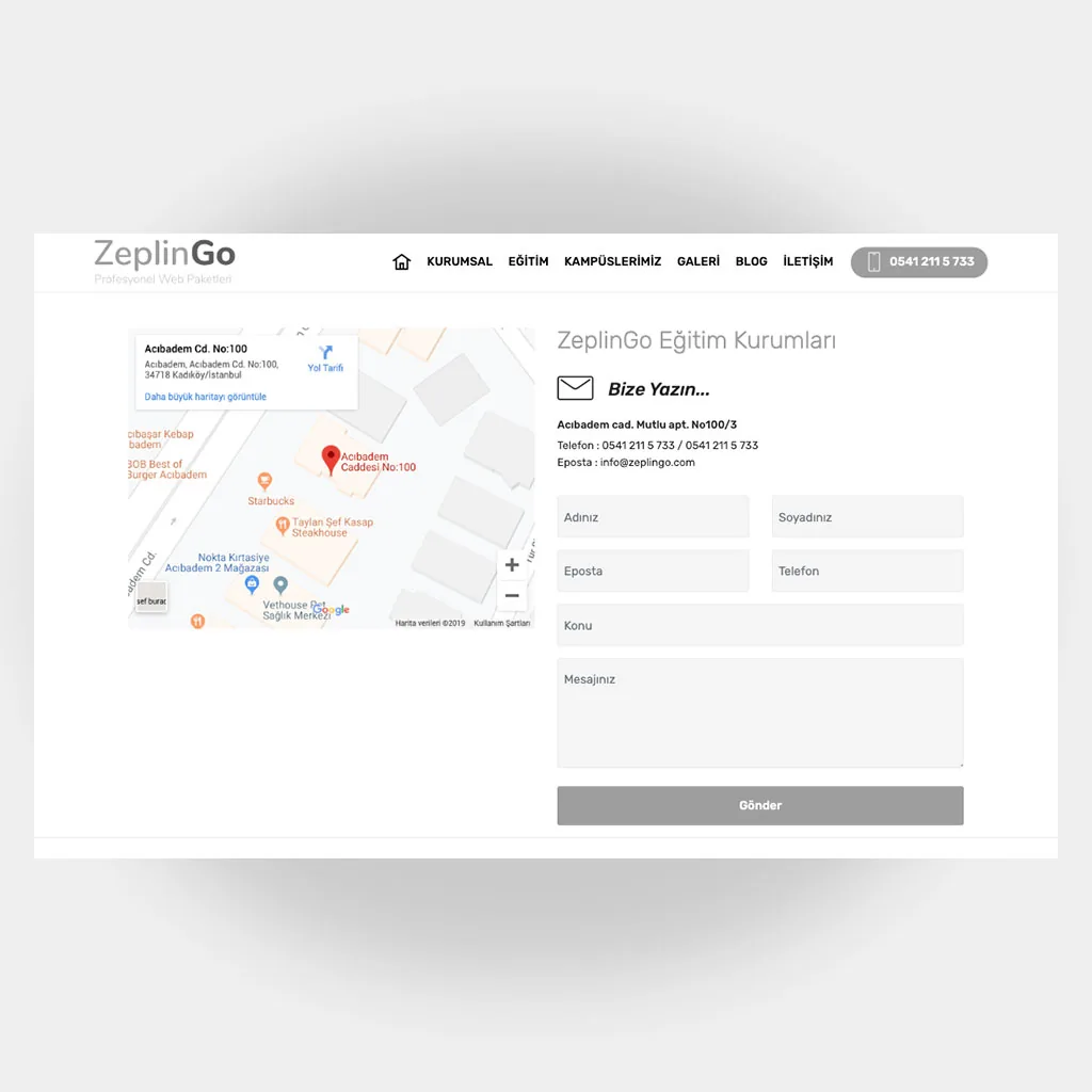 Eğitim Okul Web Sitesi V5 ekran görüntüsü