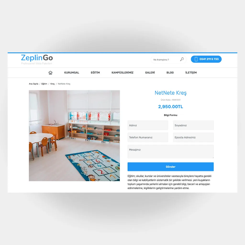 Eğitim Okul Web Sitesi V6 ekran görüntüsü