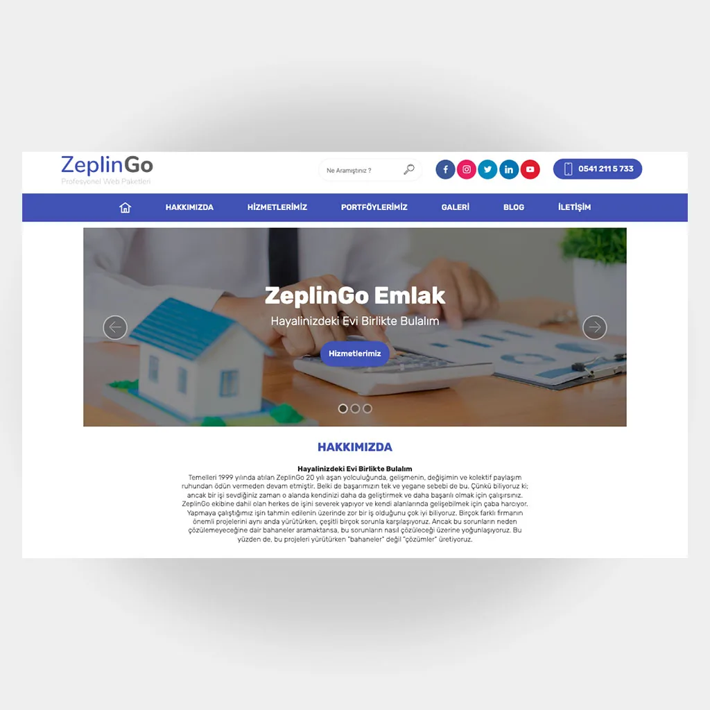 Emlakçı Web Sitesi V3 ekran görüntüsü