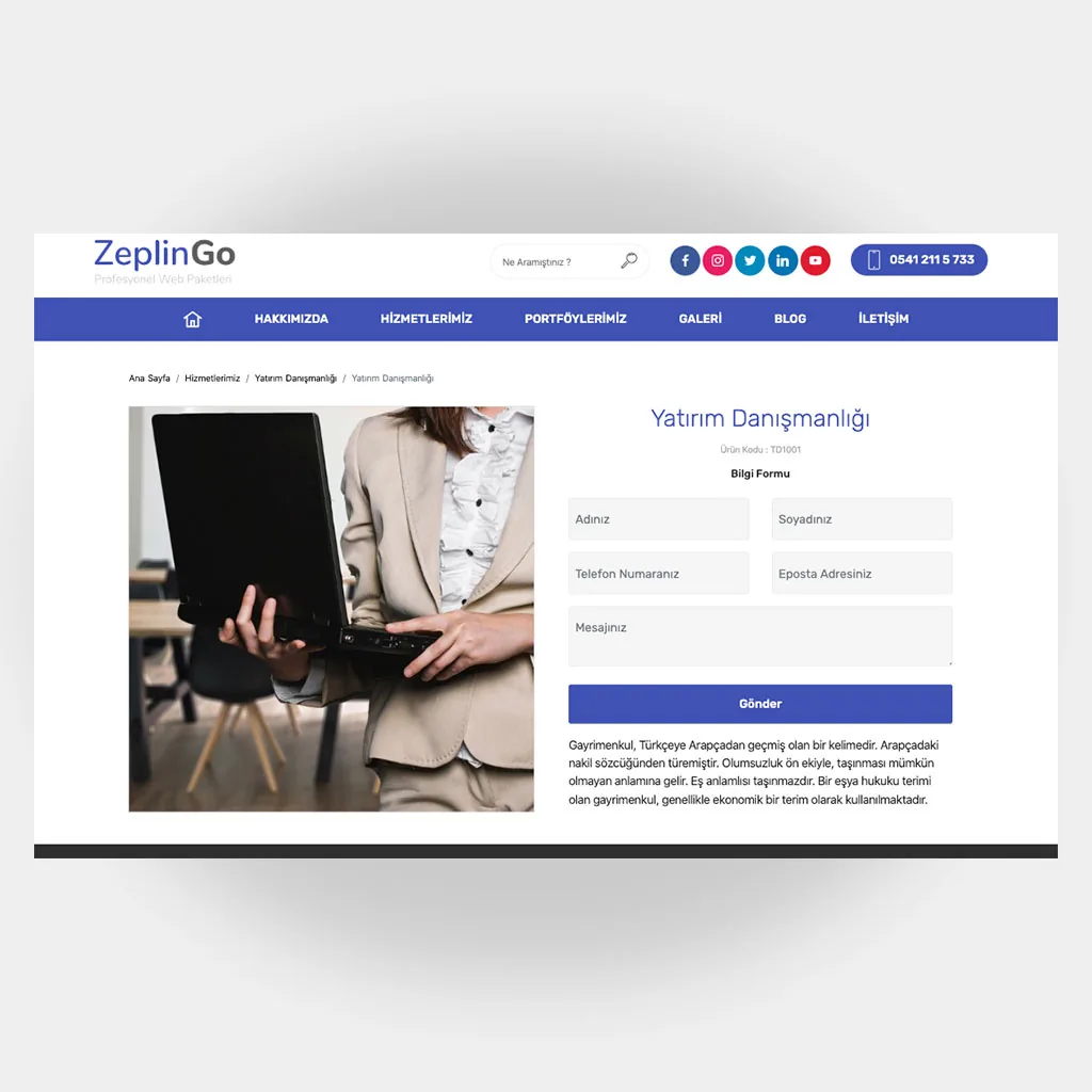 Emlakçı Web Sitesi V3 ekran görüntüsü