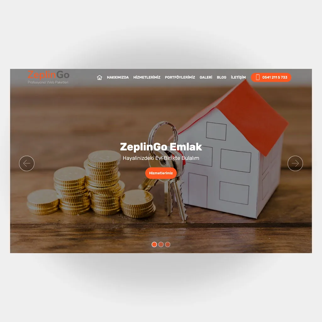 Emlakçı Web Sitesi V4 ekran görüntüsü