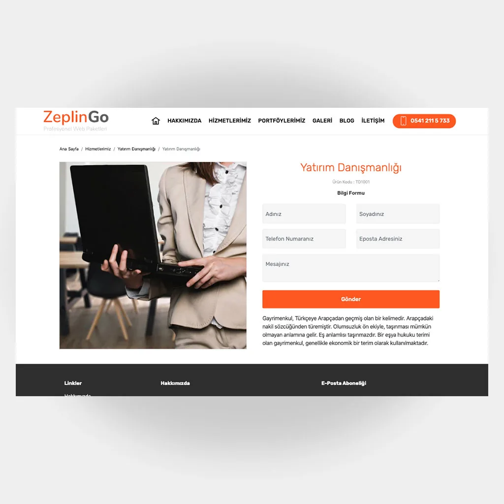 Emlakçı Web Sitesi V4 ekran görüntüsü