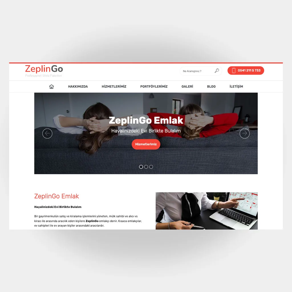 Emlakçı Web Sitesi V6 ekran görüntüsü