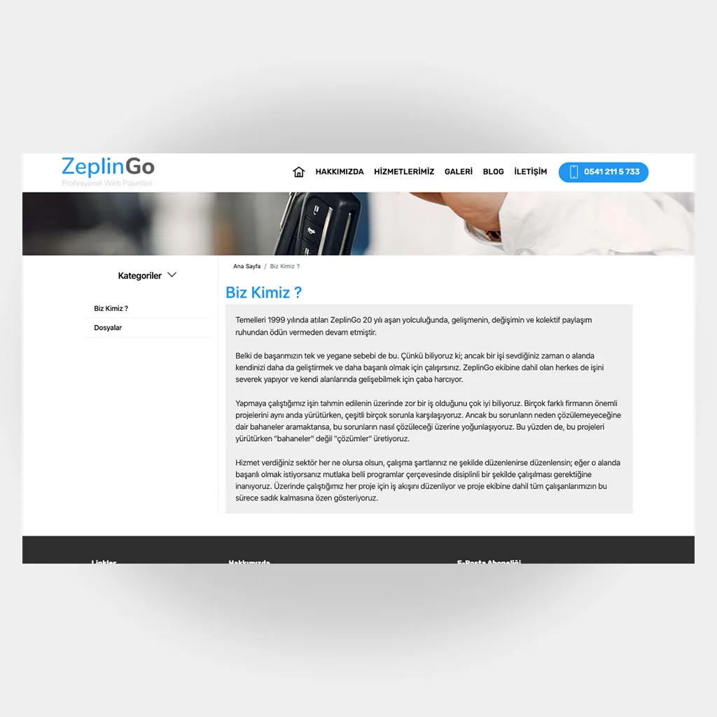 Galeri Araç Kiralama Web Sitesi V4 ekran görüntüsü
