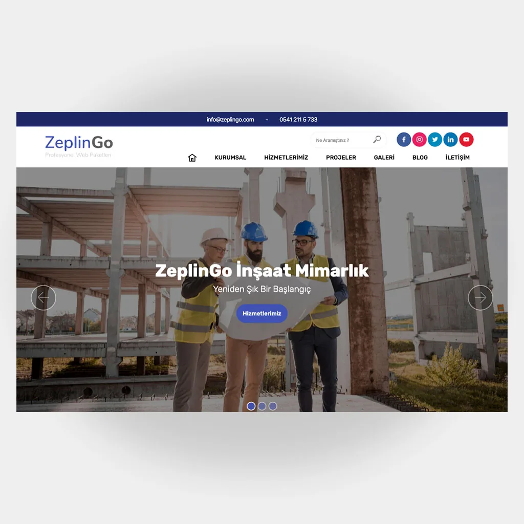 İnşaat Mimarlık Web Sitesi Tasarımı