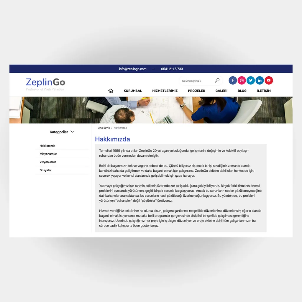 İnşaat Mimarlık Web Sitesi V1 ekran görüntüsü