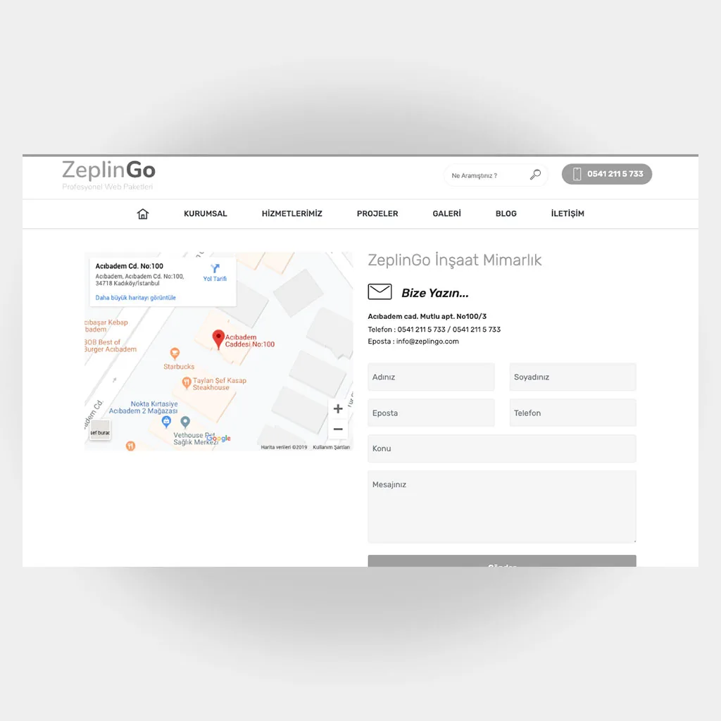 İnşaat Mimarlık Web Sitesi V2 ekran görüntüsü