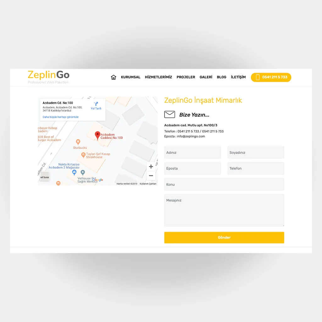 İnşaat Mimarlık Web Sitesi V5 ekran görüntüsü