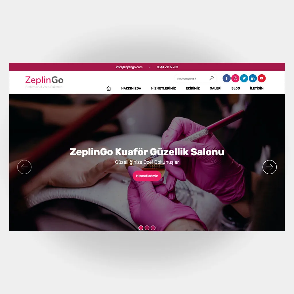 Kuaför Güzellik Salonu Web Sitesi Tasarımı