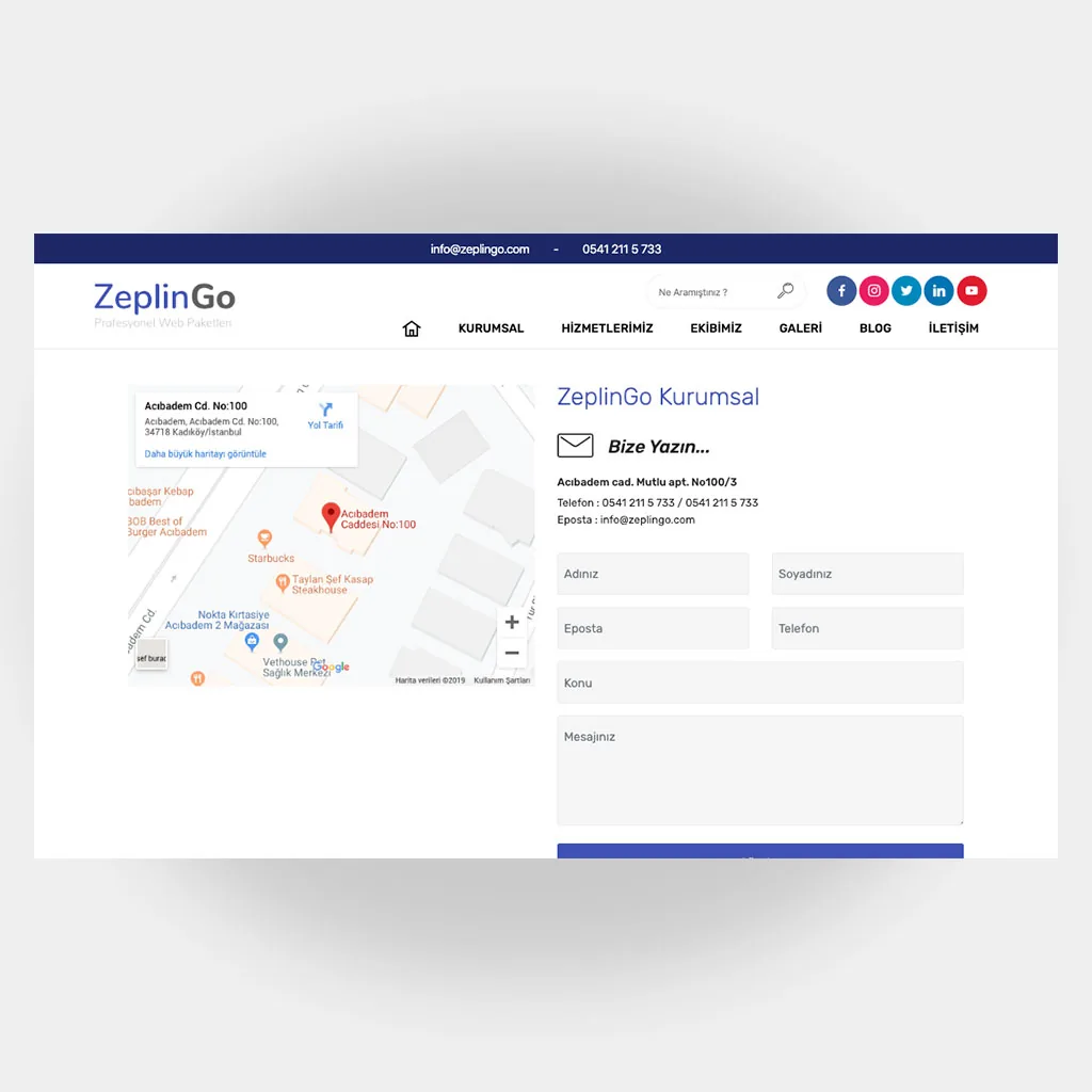 Kurumsal Web Sitesi V1 ekran görüntüsü