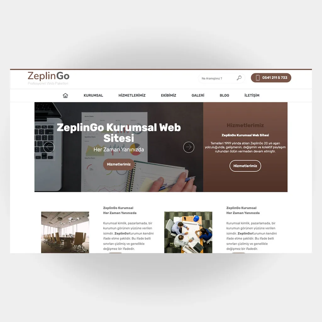Kurumsal Web Sitesi V2 tasarım önizlemesi