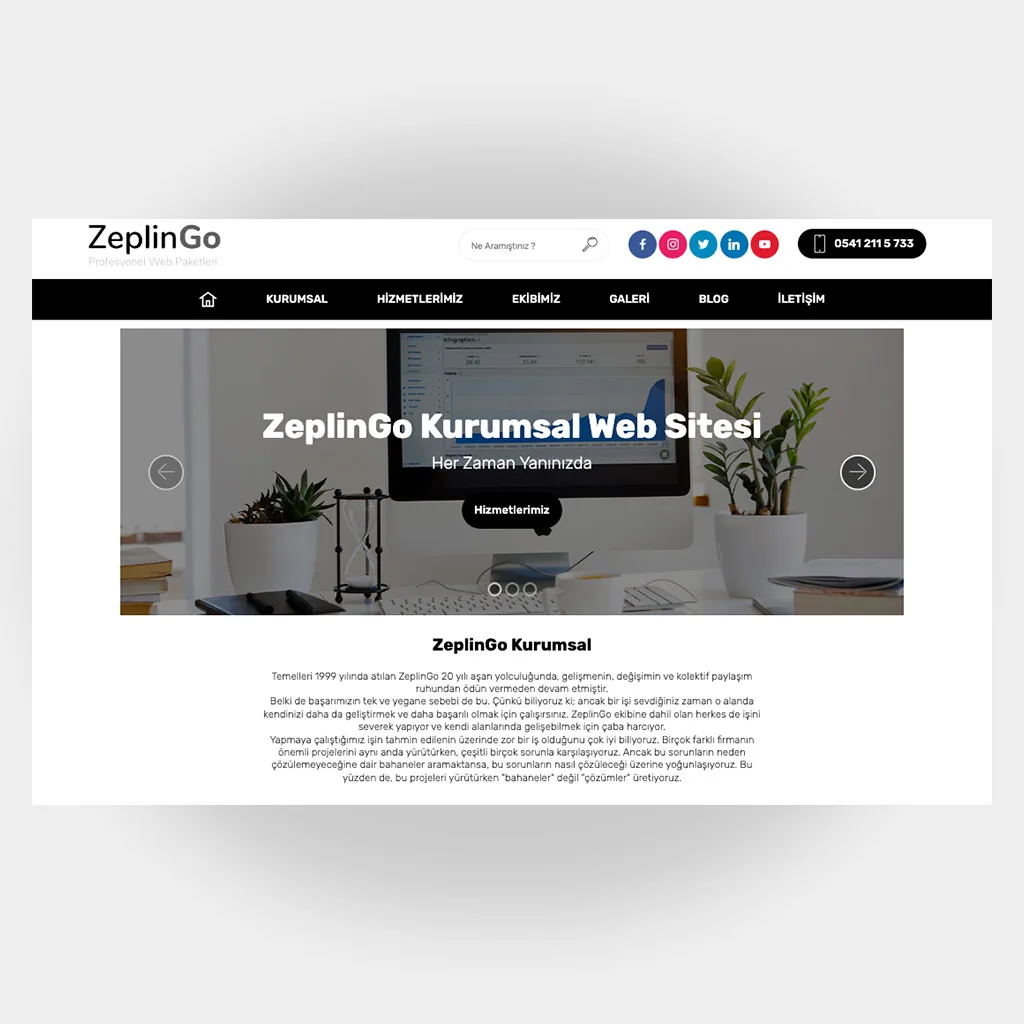 Kurumsal Web Sitesi V3 ekran görüntüsü