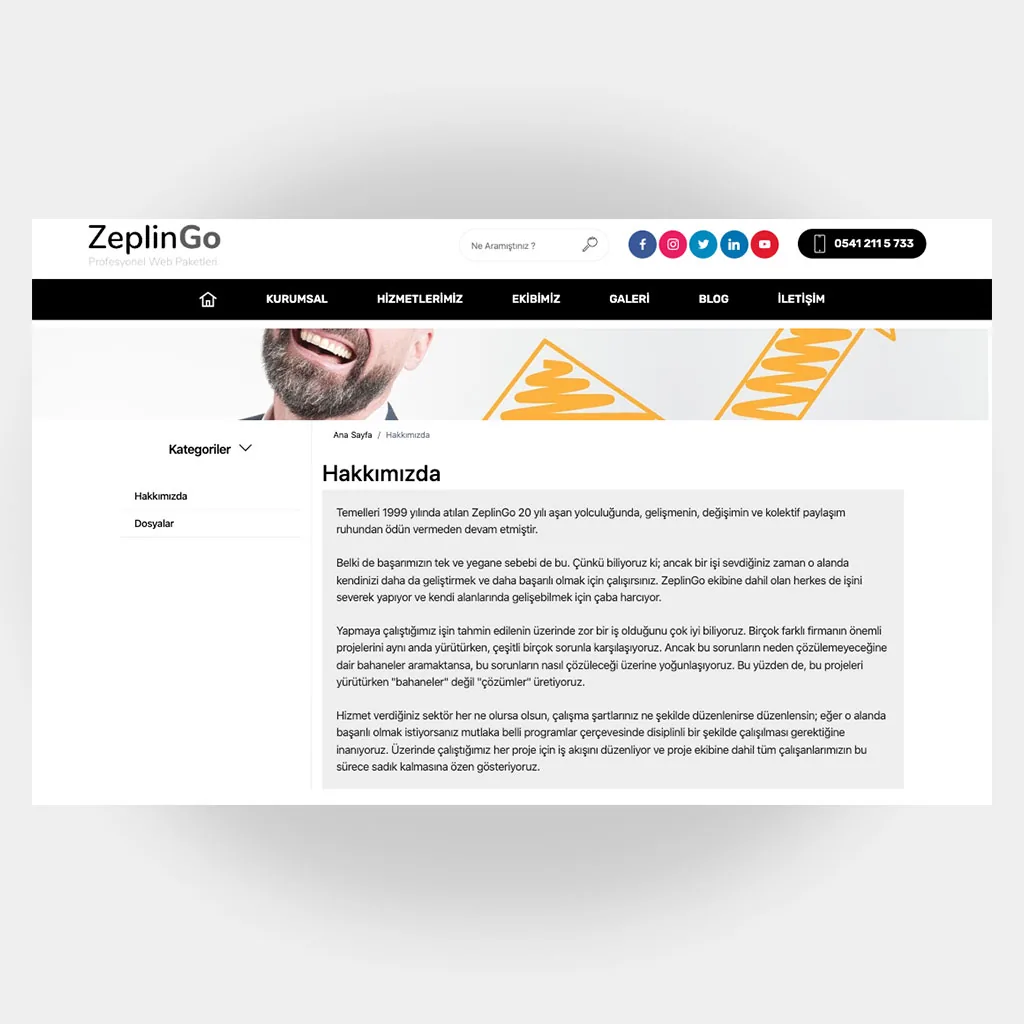 Kurumsal Web Sitesi V3 ekran görüntüsü