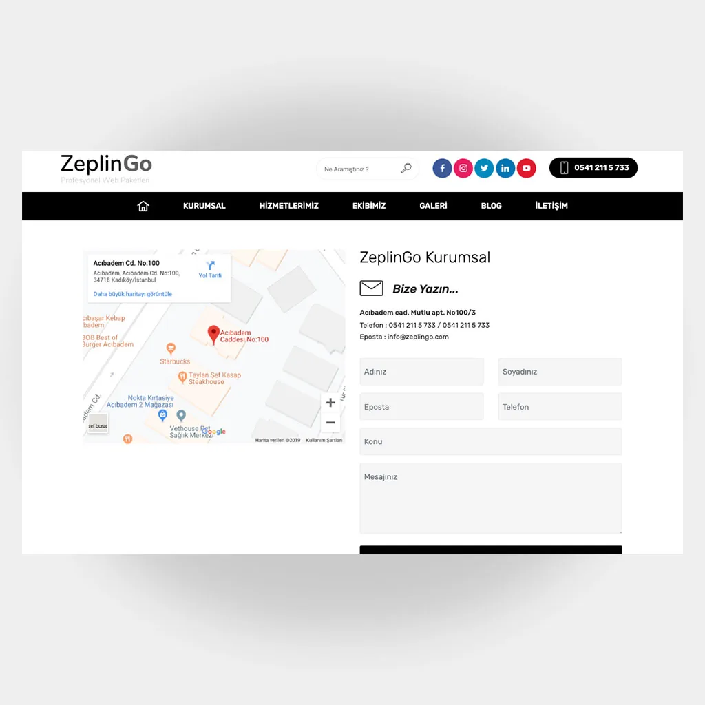Kurumsal Web Sitesi V3 ekran görüntüsü