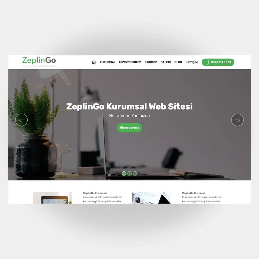 Kurumsal Web Sitesi V5 tasarım önizlemesi