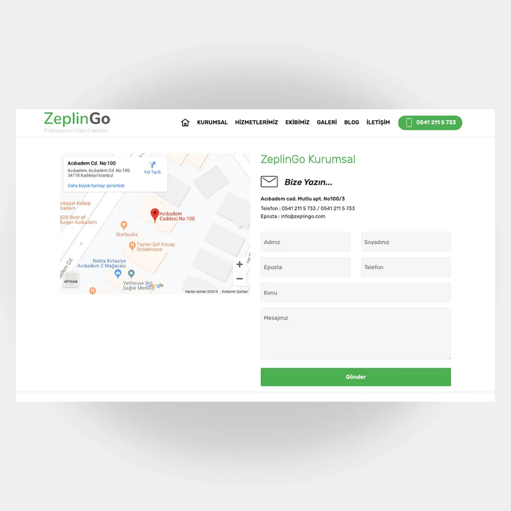 Kurumsal Web Sitesi V5 ekran görüntüsü