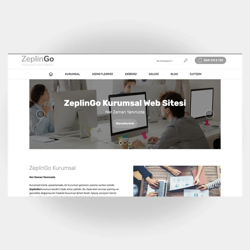 Kurumsal Web Sitesi V6 tasarım önizlemesi