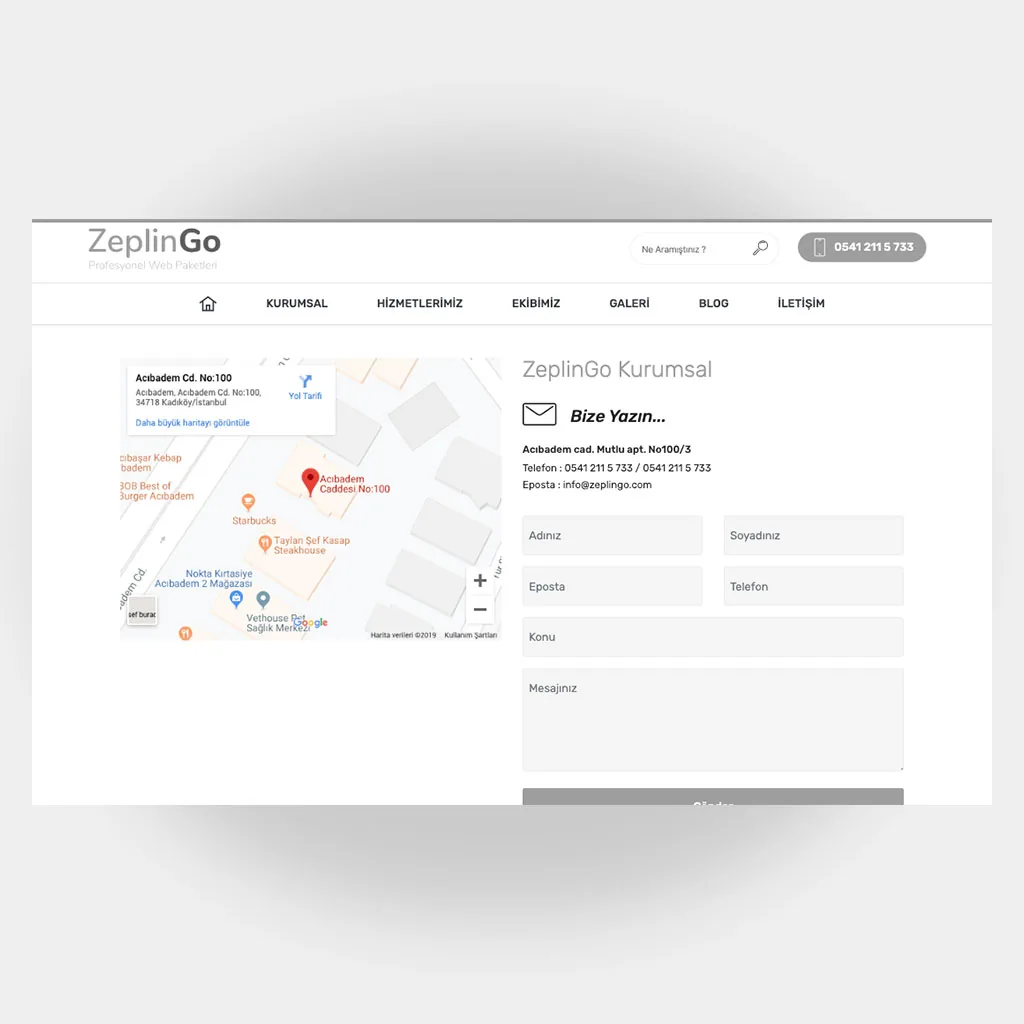 Kurumsal Web Sitesi V6 ekran görüntüsü
