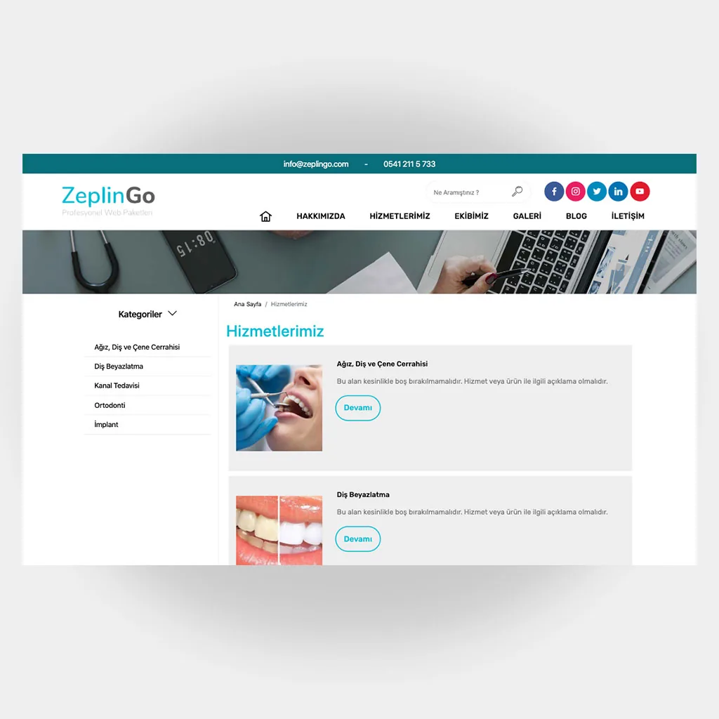 Medikal Doktor Web Sitesi V1 ekran görüntüsü