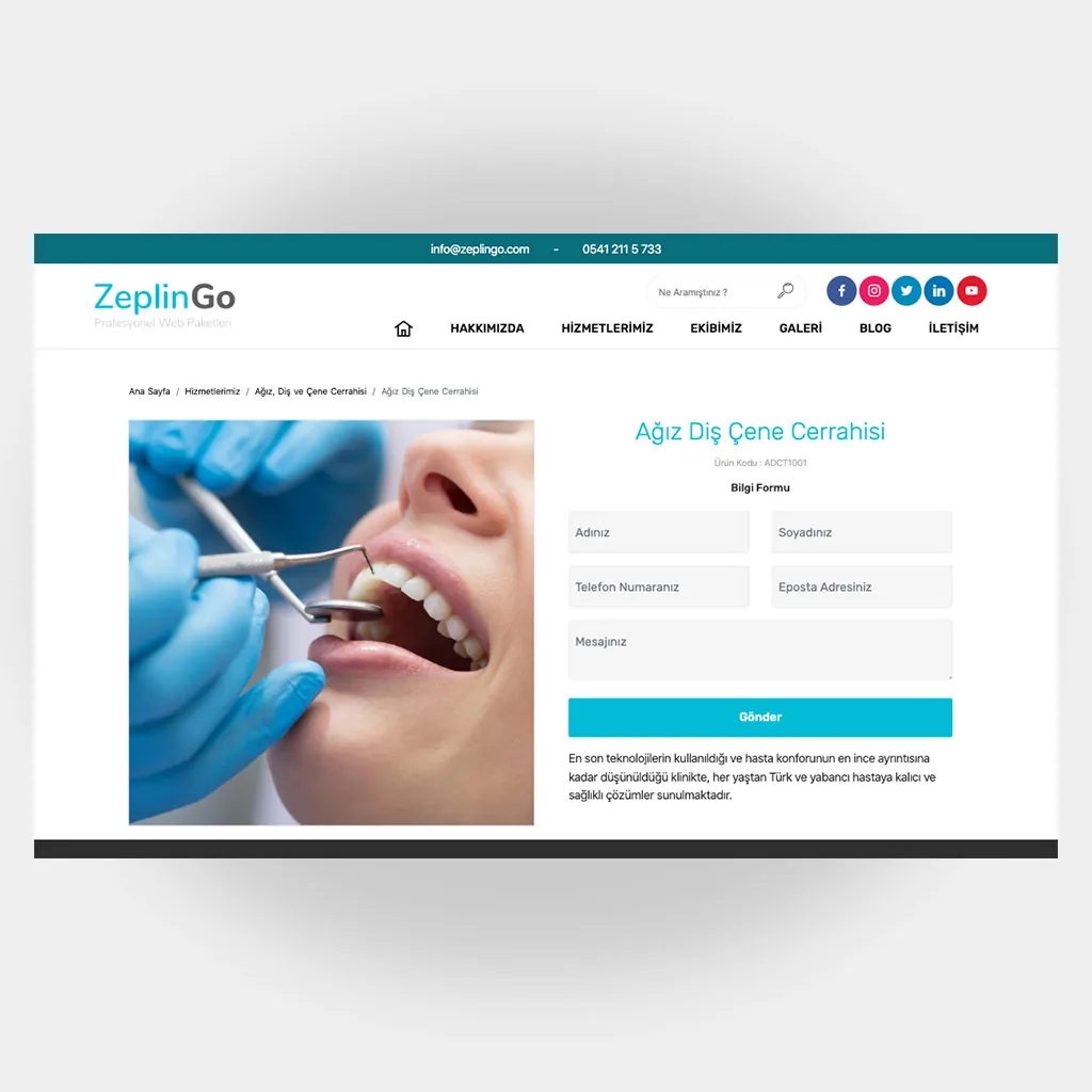 Medikal Doktor Web Sitesi V1 ekran görüntüsü