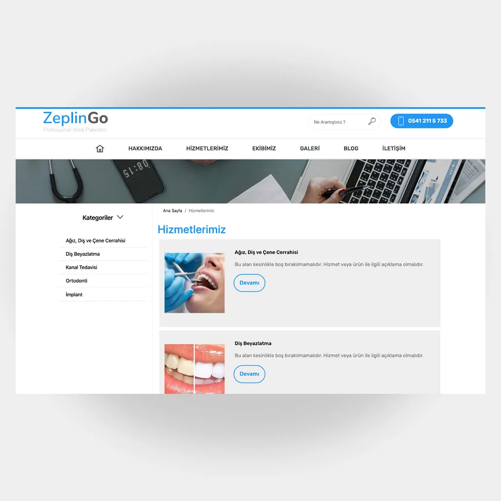 Medikal Doktor Web Sitesi V2 ekran görüntüsü