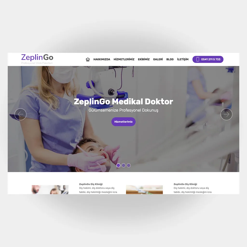 Medikal Doktor Web Sitesi V5 tasarım önizlemesi