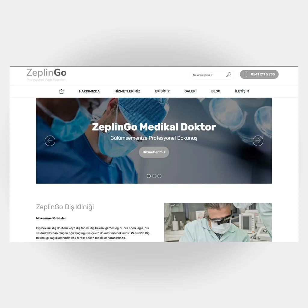 Medikal Doktor Web Sitesi V6 tasarım önizlemesi