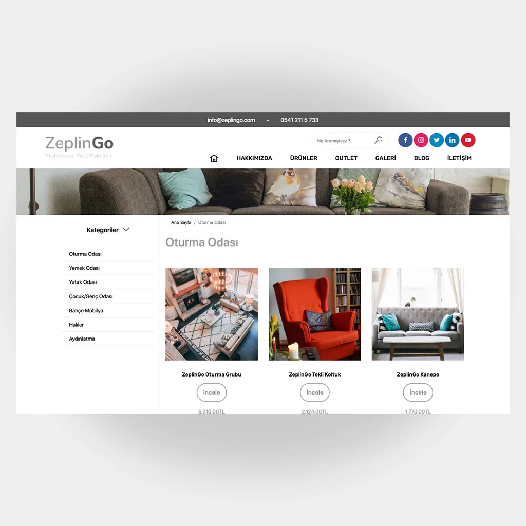 Mobilyacı Web Sitesi V1 ekran görüntüsü