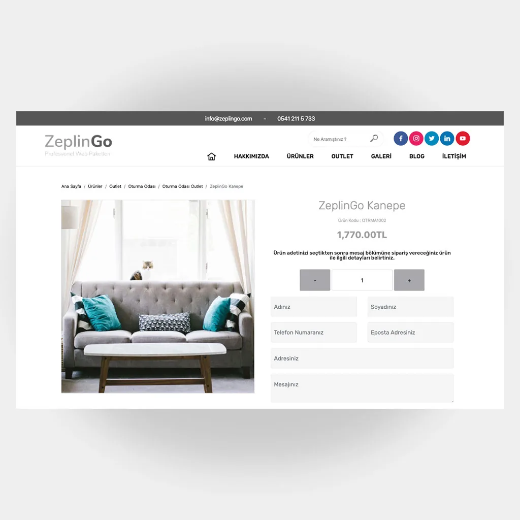 Mobilyacı Web Sitesi V1 ekran görüntüsü