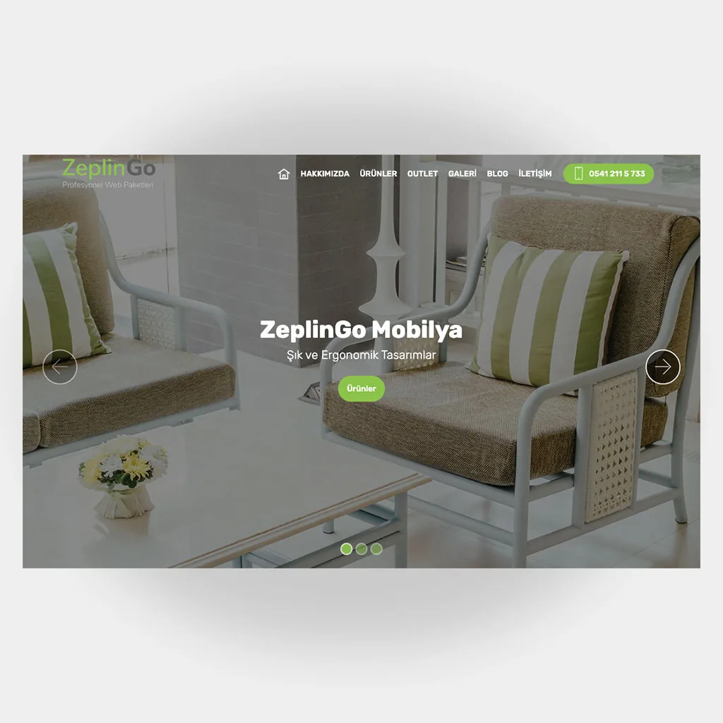 Mobilyacı Web Sitesi V4 tasarım önizlemesi
