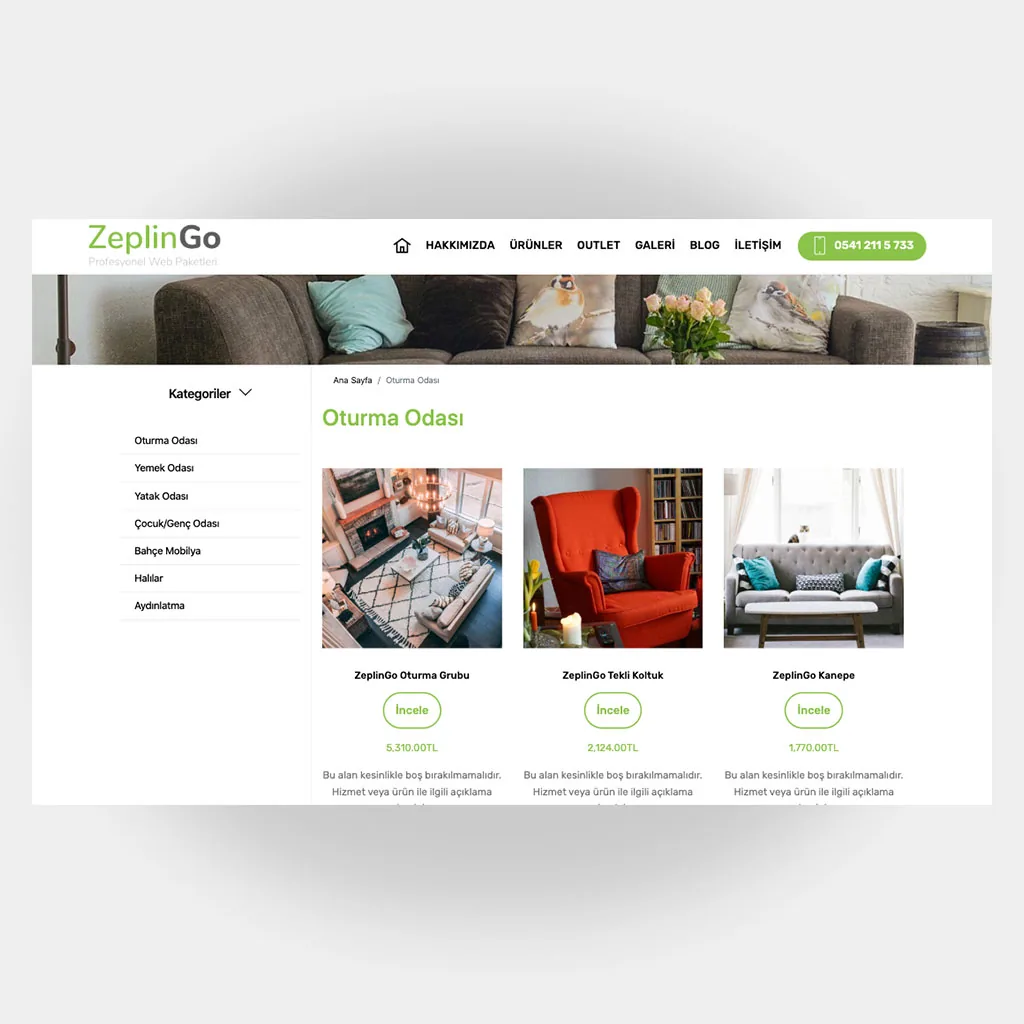 Mobilyacı Web Sitesi V4 ekran görüntüsü