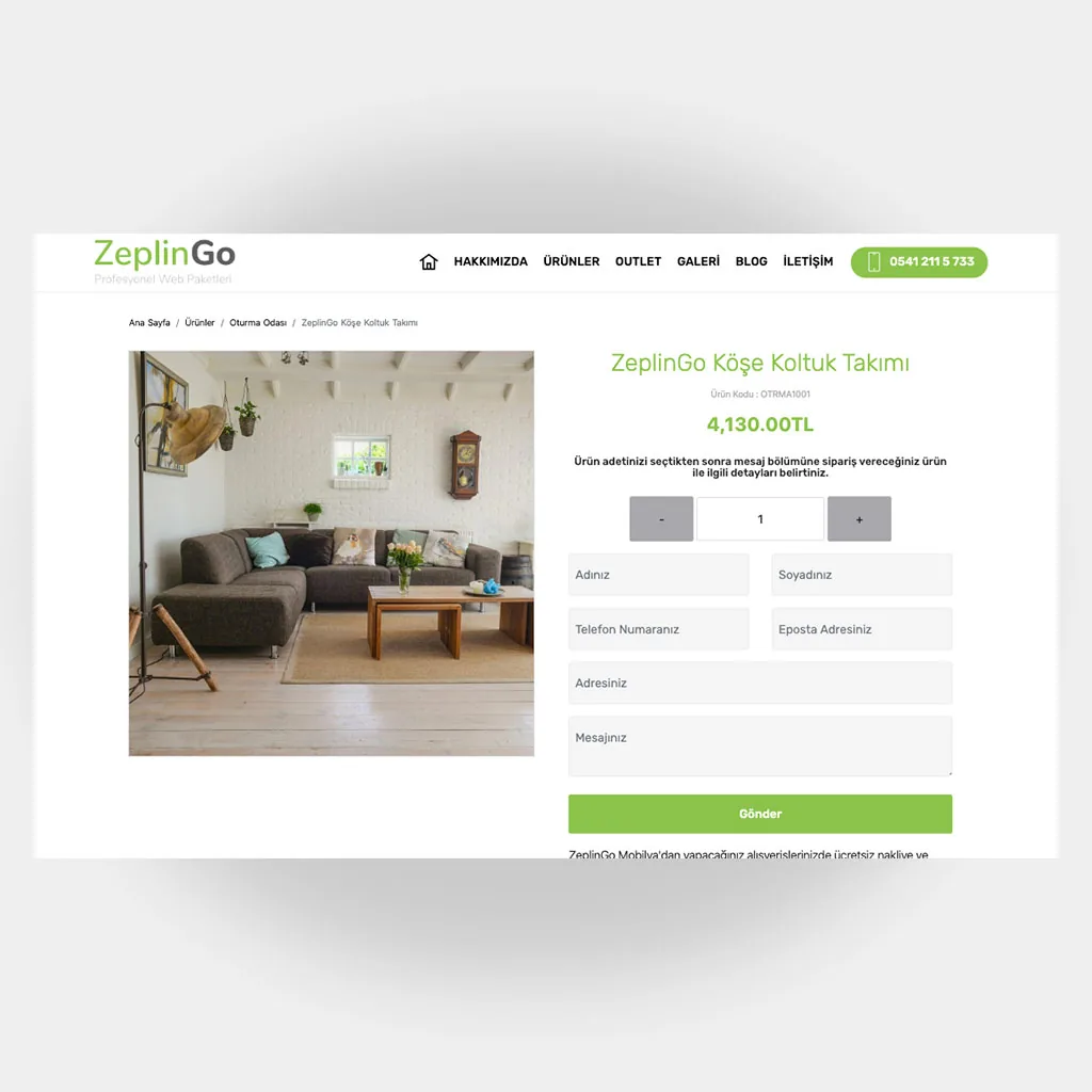 Mobilyacı Web Sitesi V4 ekran görüntüsü
