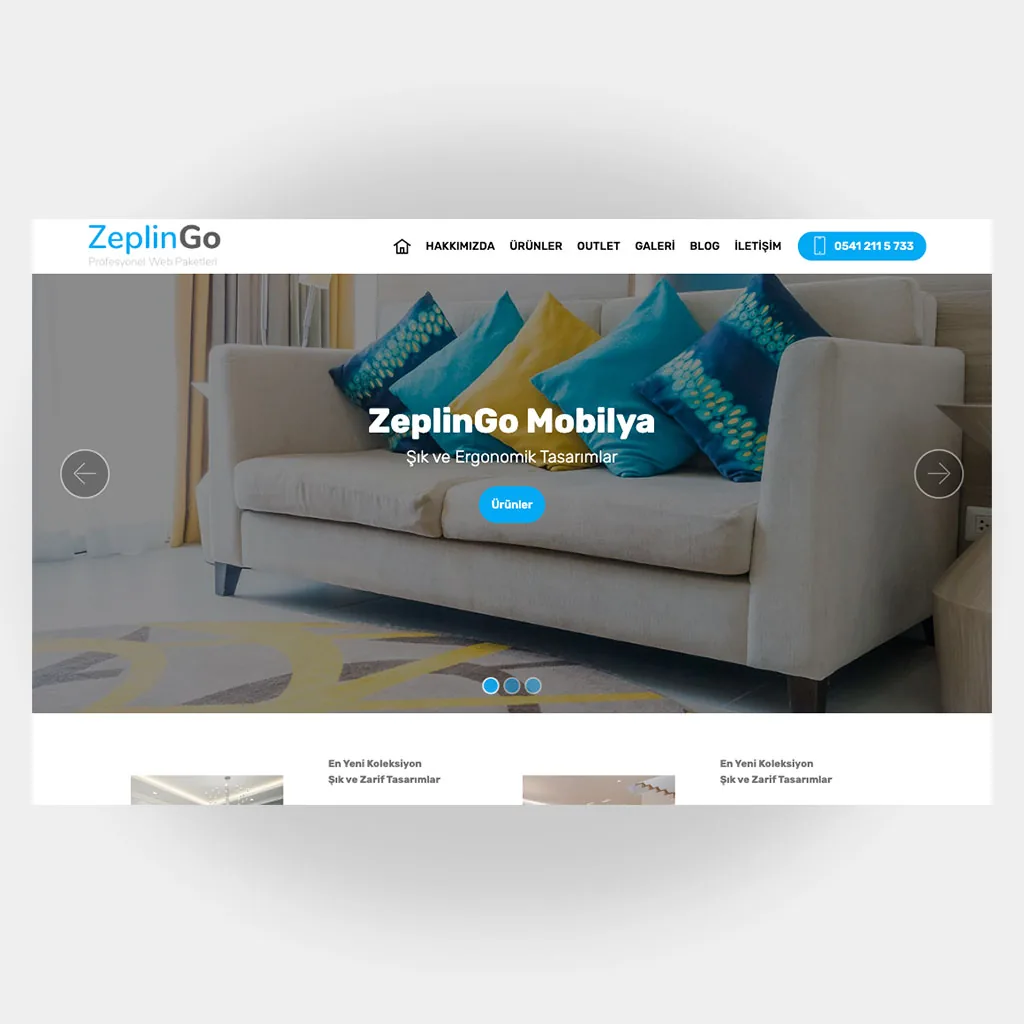 Mobilyacı Web Sitesi V5 tasarım önizlemesi