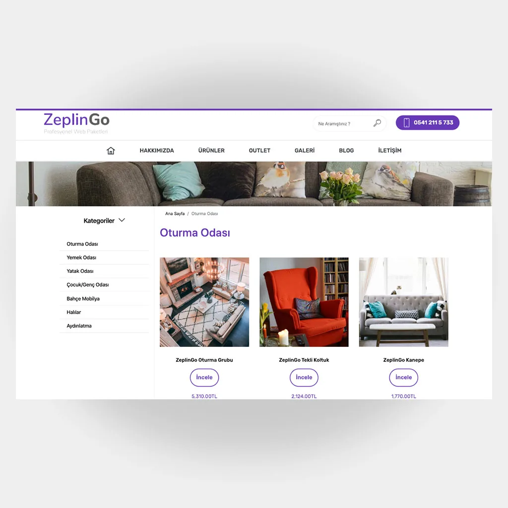 Mobilyacı Web Sitesi V6 ekran görüntüsü