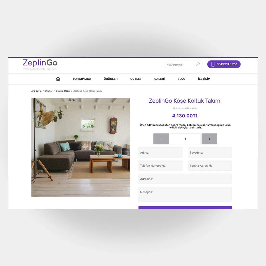 Mobilyacı Web Sitesi V6 ekran görüntüsü