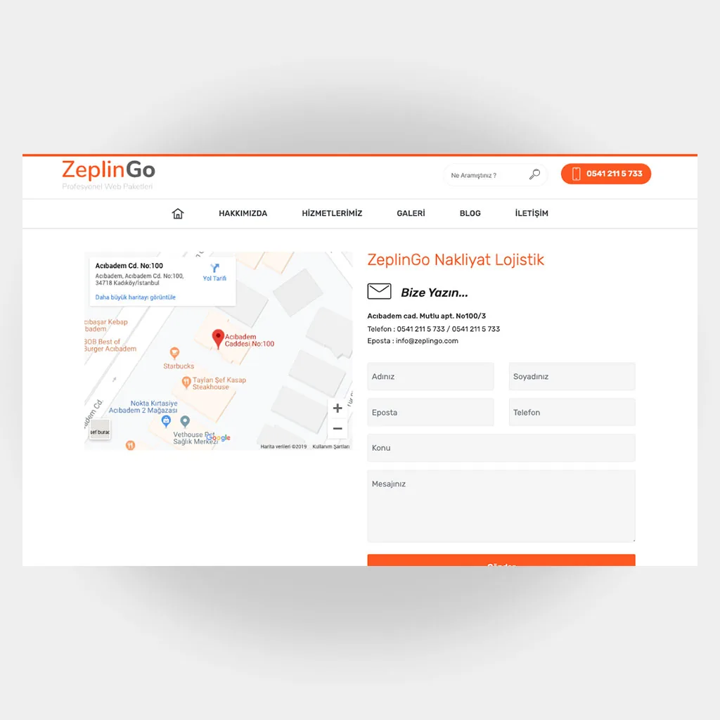 Nakliyat Web Sitesi V2 ekran görüntüsü